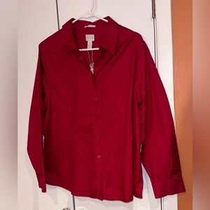 NWT Chico’s Long Sleeve Button Up Size 1 Blouse